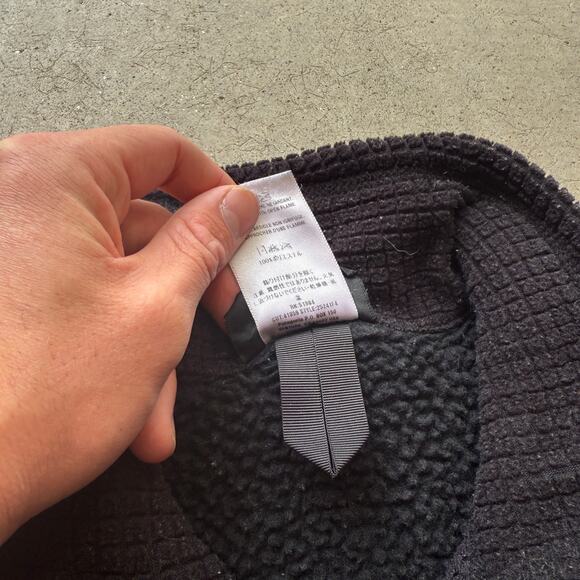 Men's Vintage Patagonia Black Body Rug Pullover Deep Pile Fleece Jacket Sz Small - Picture 7 of 9